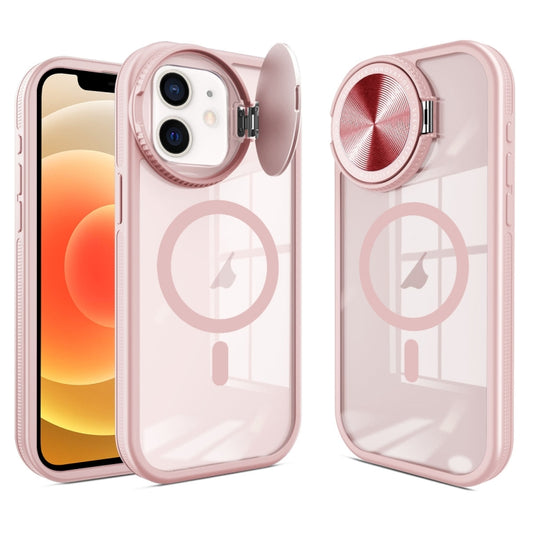 For iPhone 12 Round Camshield MagSafe TPU Hybrid PC Phone Case(Pink) - iPhone 12 / 12 Pro Cases by buy2fix | Online Shopping UK | buy2fix