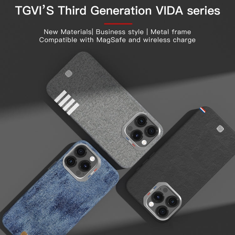 For iPhone 15 Plus TGVIS Vida Series MagSafe Magnetic Phone Case(Blue) - iPhone 15 Plus Cases by TGVIS | Online Shopping UK | buy2fix