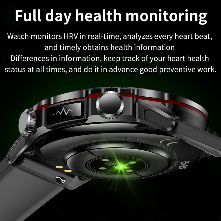 ET482 1.43 inch AMOLED Screen Sports Smart Watch Support Bluethooth Call /  ECG Function(Black Leather Band) - Smart Watches by buy2fix | Online Shopping UK | buy2fix