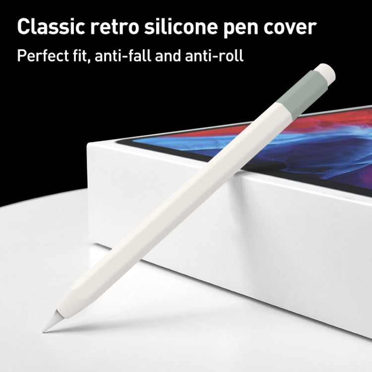 For Apple Pencil USB-C Pencil Style Liquid Silicone Stylus Case(White) - Pencil Accessories by buy2fix | Online Shopping UK | buy2fix