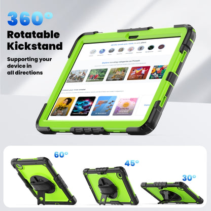 For Lenovo Tab M11 /Xiaoxin Pad 2024 Silicone Hybrid PC Tablet Case with Shoulder Strap(Black Yellow Green PC) - Lenovo by buy2fix | Online Shopping UK | buy2fix