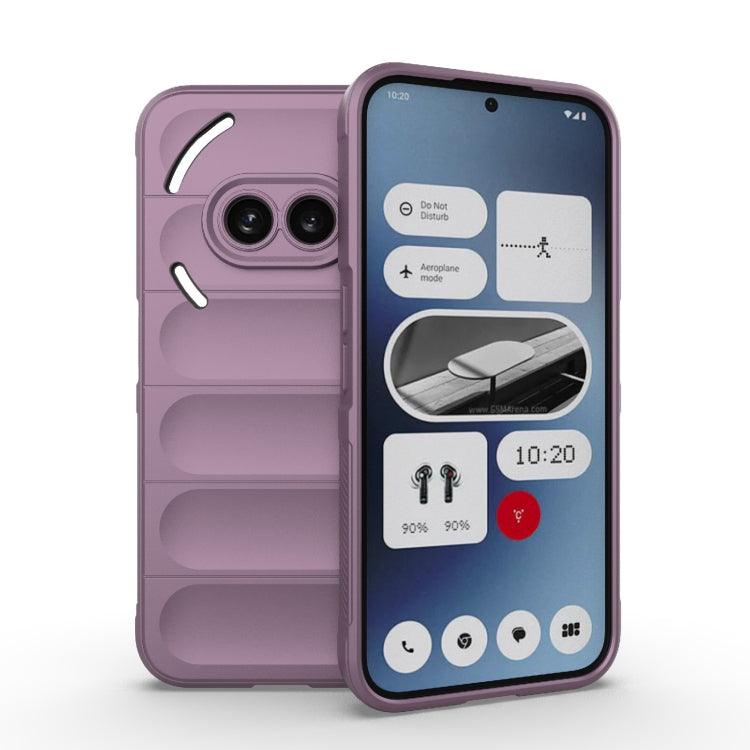 For Nothing Phone 2a Magic Shield TPU + Flannel Phone Case(Purple) - More Brand by buy2fix | Online Shopping UK | buy2fix