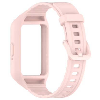 For Samsung Galaxy Fit 3 Solid Color Integrated TPU Watch Band(Light Pink) - Watch Bands by buy2fix | Online Shopping UK | buy2fix