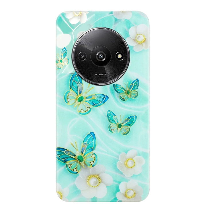 For Xiaomi Redmi A3 Colorful Painting Pattern TPU Phone Case(Butterflies) - Xiaomi Cases by buy2fix | Online Shopping UK | buy2fix