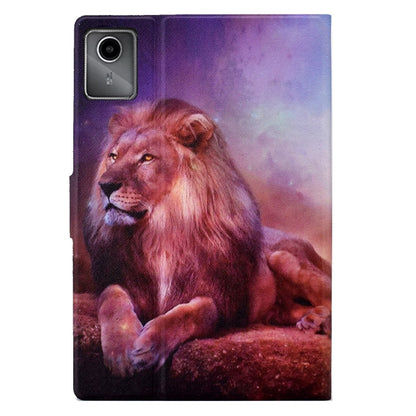 For Lenovo Tab M11 / Xiaoxin Pad 11 2024 Electric Pressed TPU Smart Leather Tablet Case(Lion King) - Lenovo by buy2fix | Online Shopping UK | buy2fix