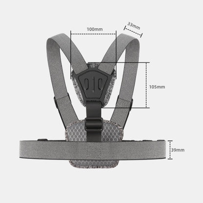 3 in 1 Adjustable Body Mount Belt Chest Strap with Mount & Screw(Grey) - Chest Belt by RUIGPRO | Online Shopping UK | buy2fix