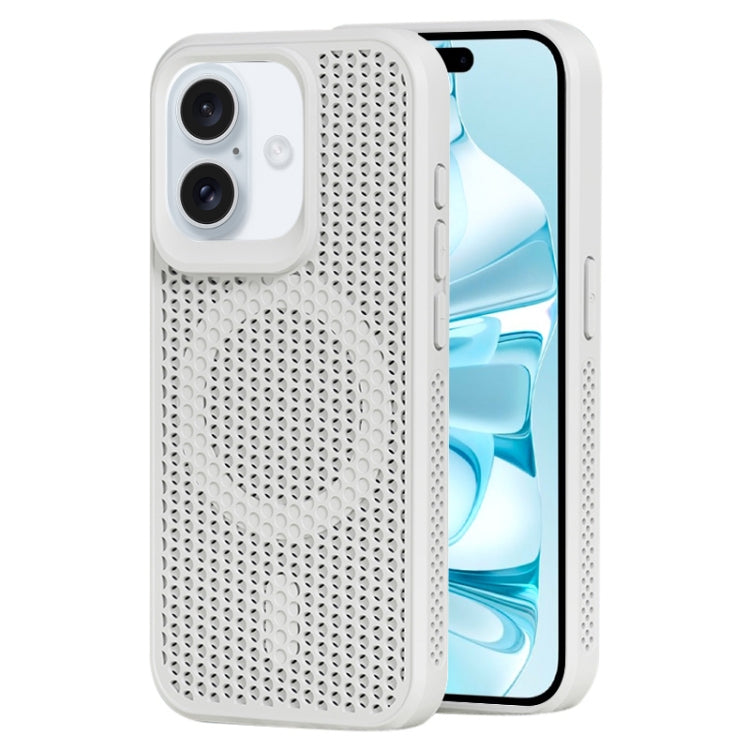 For iPhone 16 MagSafe Magnetic Heat Dissipation Phone Case(White) - iPhone 16 Cases by buy2fix | Online Shopping UK | buy2fix