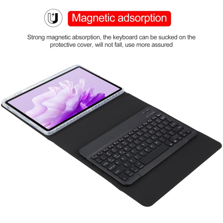 For Huawei MatePad Air 11.5 Square Button Backlight Bluetooth Keyboard Rotatable Holder Leather Case(Black) - Huawei Keyboard by buy2fix | Online Shopping UK | buy2fix