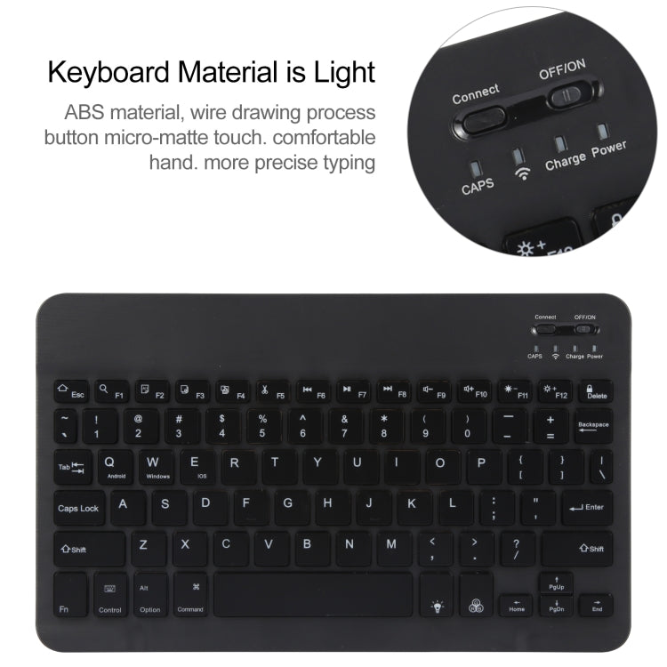 For Huawei MatePad 11 2023 / 2021 Square Button Backlight Bluetooth Keyboard Rotatable Holder Leather Case(Black) - Huawei Keyboard by buy2fix | Online Shopping UK | buy2fix
