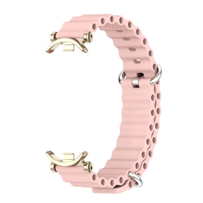 For Xiaomi Mi Band 8 / 9 / 9 NFC Mijobs GT4 Marine Silicone Breathable Watch Band(Pink Light Gold) - Watch Bands by MIJOBS | Online Shopping UK | buy2fix