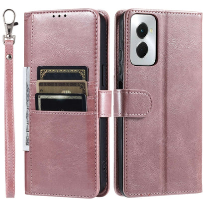 For Motorola Moto G Power 2024 Simple 6-Card Wallet Leather Phone Case(Rose Gold) - Motorola Cases by buy2fix | Online Shopping UK | buy2fix