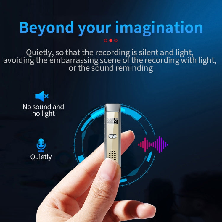 JNN Q7 Mini Portable Voice Recorder with OLED Screen, Memory:4GB(Grey+Gold) - Recording Pen by JNN | Online Shopping UK | buy2fix