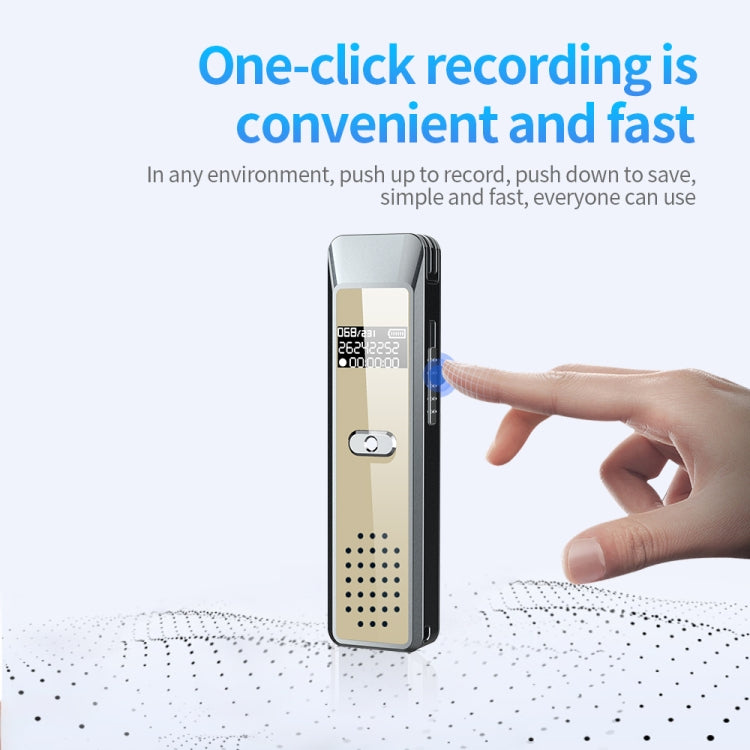 JNN Q7 Mini Portable Voice Recorder with OLED Screen, Memory:4GB(Grey+Gold) - Recording Pen by JNN | Online Shopping UK | buy2fix