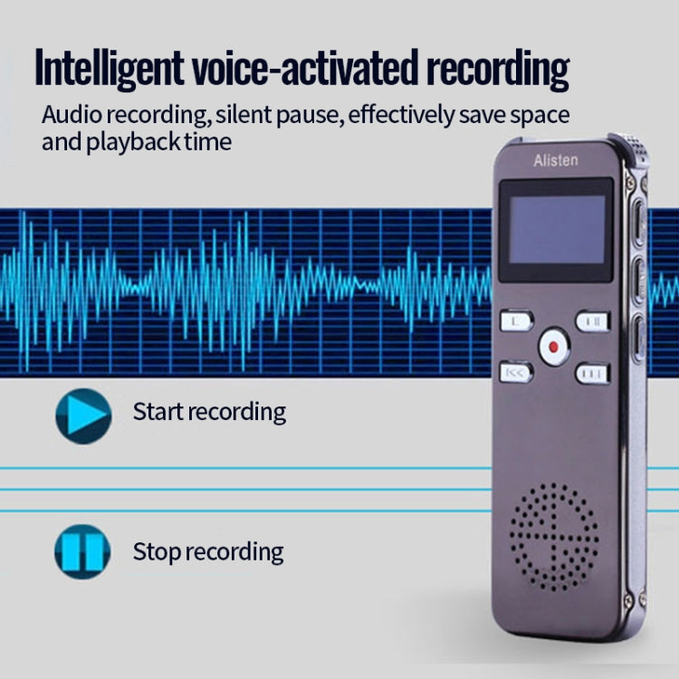 JNN X26 Mini Portable Voice Recorder with OLED Screen, Memory:16GB(Metal Gray) - Recording Pen by JNN | Online Shopping UK | buy2fix
