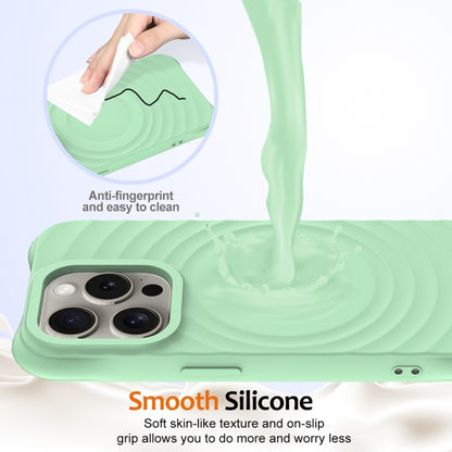 For iPhone 13 Pro Max Wave Texture MagSafe Magnetic Liquid Silicone Phone Case(Green) - iPhone 13 Pro Max Cases by buy2fix | Online Shopping UK | buy2fix