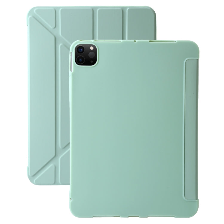 For iPad Pro 13 2024 TPU Deformation Flip Leather Tablet Case with Holder(Mint Green) - iPad Pro 13 2024 Cases by buy2fix | Online Shopping UK | buy2fix