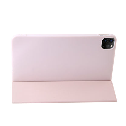 For iPad Pro 11 2024 Three-fold Holder Flip Tablet Leather Case(Light Pink) - iPad Pro 11 2024 Cases by buy2fix | Online Shopping UK | buy2fix