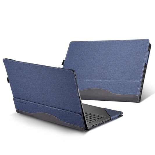 For HP Laptop 17-cu / 17s-cu 17.3 inch Leather Laptop Shockproof Protective Case(Dark Blue) - Screen & Keyboard Cover by buy2fix | Online Shopping UK | buy2fix