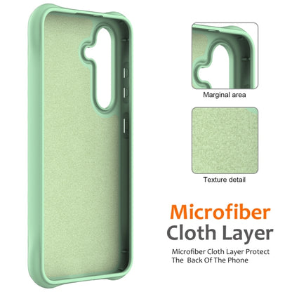 For Samsung Galaxy S25 5G Wave Texture MagSafe Magnetic Liquid Silicone Phone Case(Green) - Galaxy S25 5G Cases by buy2fix | Online Shopping UK | buy2fix