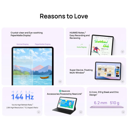 HUAWEI MatePad 11.5S PaperMatte Edition WIFI, 8GB+256GB, HarmonyOS 4.2 Hisilicon Kirin 9000WL, Not Support Google Play(Purple) - Huawei by Huawei | Online Shopping UK | buy2fix