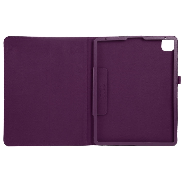 For iPad Pro 11 2024 Litchi Texture Solid Color Leather Tablet Case(Purple) - iPad Pro 11 2024 Cases by buy2fix | Online Shopping UK | buy2fix