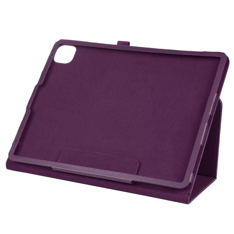 For iPad Pro 11 2024 Litchi Texture Solid Color Leather Tablet Case(Purple) - iPad Pro 11 2024 Cases by buy2fix | Online Shopping UK | buy2fix