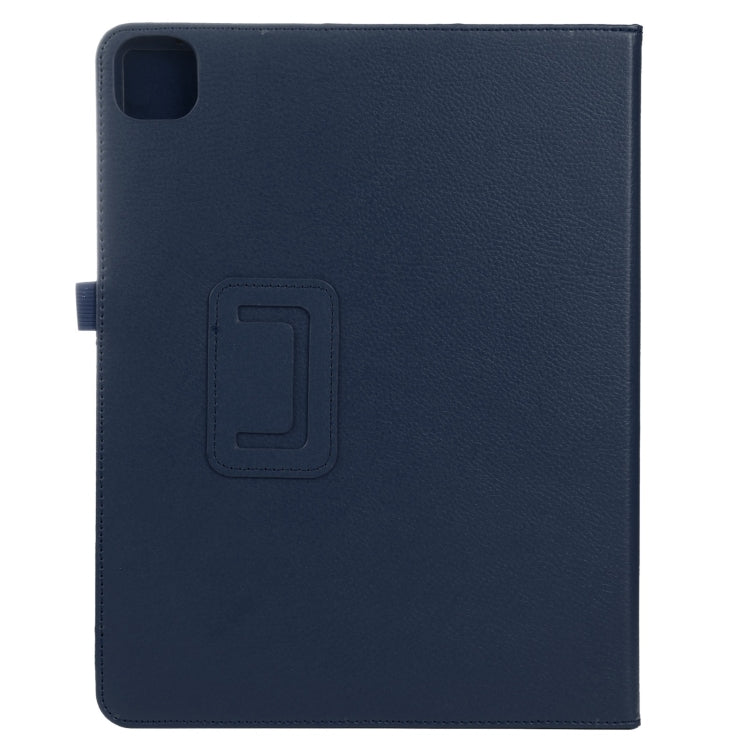 For iPad Pro 13 2024 Litchi Texture Solid Color Leather Tablet Case(Dark Blue) - iPad Pro 13 2024 Cases by buy2fix | Online Shopping UK | buy2fix