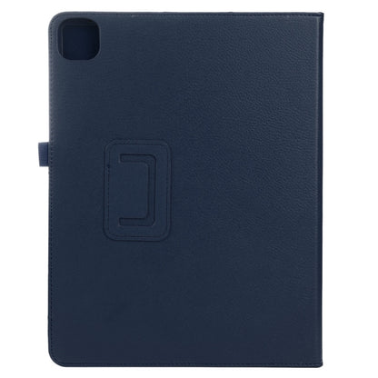 For iPad Pro 13 2024 Litchi Texture Solid Color Leather Tablet Case(Dark Blue) - iPad Pro 13 2024 Cases by buy2fix | Online Shopping UK | buy2fix