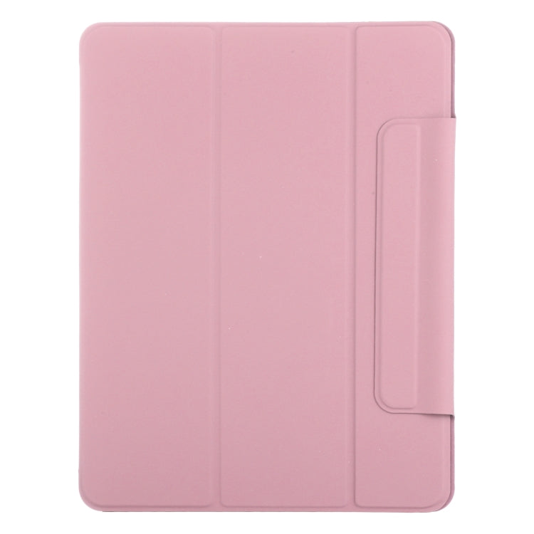 For iPad Air 11 2024 Double-sided Clip Fixed Buckle Magnetic PU Leather Smart Tablet Case(Light Pink) - iPad Air 11 2024 Cases by buy2fix | Online Shopping UK | buy2fix