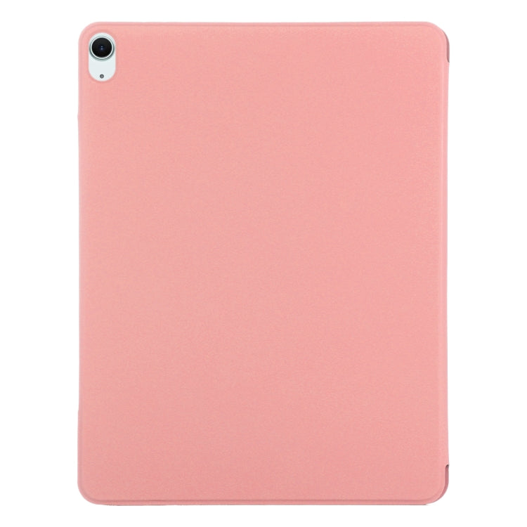 For iPad Air 11 2024 Double-sided Clip Fixed Buckle Magnetic PU Leather Smart Tablet Case(Pink) - iPad Air 11 2024 Cases by buy2fix | Online Shopping UK | buy2fix