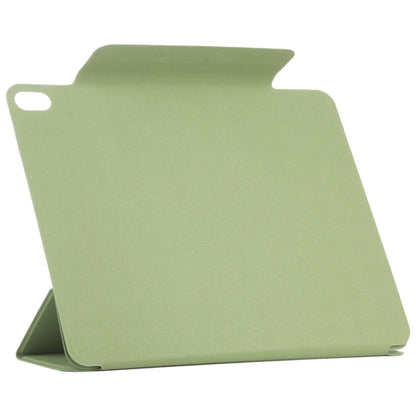 For iPad Air 13 2024 Double-sided Clip Fixed Buckle Magnetic PU Leather Smart Tablet Case(Grass Green) - iPad Air 13 2024 Cases by buy2fix | Online Shopping UK | buy2fix