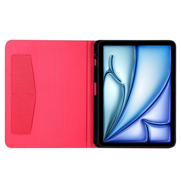 For iPad Air 11 2024 Fabric Leather Tablet Case(Red) - iPad Air 11 2024 Cases by buy2fix | Online Shopping UK | buy2fix