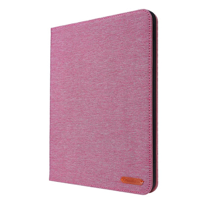 For iPad Air 13 2024 Fabric Leather Tablet Case(Rose Red) - iPad Air 13 2024 Cases by buy2fix | Online Shopping UK | buy2fix