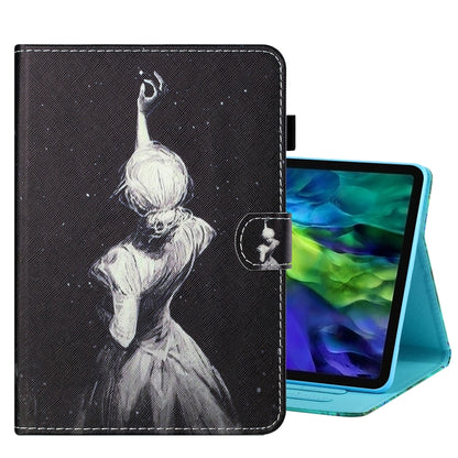 For iPad Pro 11 2024 Coloured Drawing Stitching Smart Leather Tablet Case(Girl) - iPad Pro 11 2024 Cases by buy2fix | Online Shopping UK | buy2fix