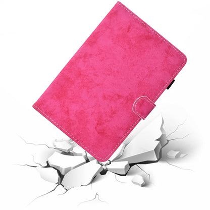 For iPad Pro 11 2024 Marble Style Cloth Texture Smart Leather Tablet Case(Rose Red) - iPad Pro 11 2024 Cases by buy2fix | Online Shopping UK | buy2fix