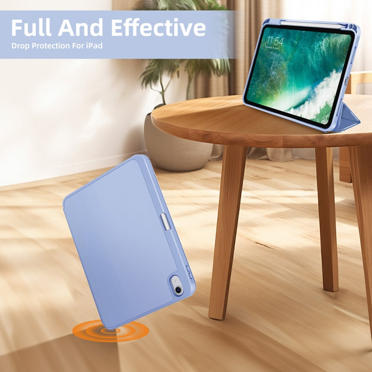 For iPad Air 11 2024 3-fold TPU Smart Leather Tablet Case with Pen Slot(Ice Blue) - iPad Air 11 2024 Cases by buy2fix | Online Shopping UK | buy2fix