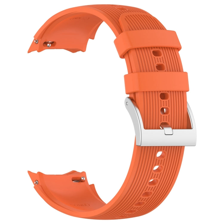 For OPPO Watch X / OnePlus Watch 2 Vertical Texture Silicone Watch Band(Orange) - Watch Bands by buy2fix | Online Shopping UK | buy2fix