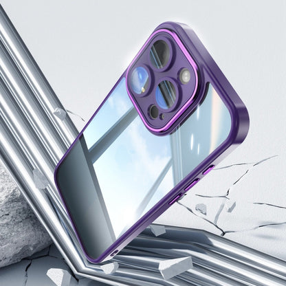 For iPhone 16 Acrylic Hybrid TPU Armor Shockproof Phone Case(Purple) - iPhone 16 Cases by buy2fix | Online Shopping UK | buy2fix