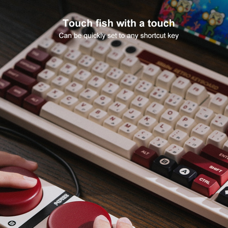 8Bitdo Retro Wireless Bluetooth Tri-Mode Mechanical Keyboard(Red) - Wireless Mice by 8BitDo | Online Shopping UK | buy2fix
