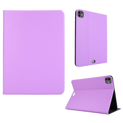 For iPad Pro 13 2024 Stretch Voltage Plain Leather Smart Tablet Case(Purple) - iPad Pro 13 2024 Cases by buy2fix | Online Shopping UK | buy2fix