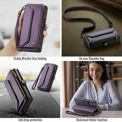 For Samsung Galaxy A53 5G CaseMe C36 Card Slots Zipper Wallet RFID Anti-theft Leather Phone Case(Purple) - Galaxy Phone Cases by CaseMe | Online Shopping UK | buy2fix