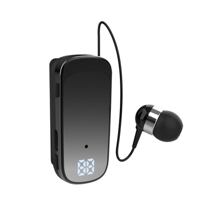 K65 Business Lavalier Retractable Cable Bluetooth Earphone(Black) - Bluetooth Earphone by buy2fix | Online Shopping UK | buy2fix