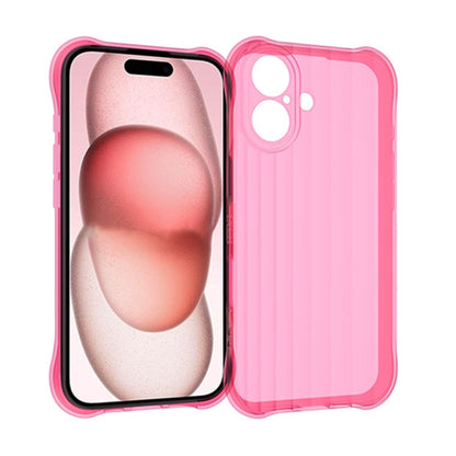 For iPhone 16 Plus Water Ripple Fine Hole TPU Phone Case(Pink) - iPhone 16 Plus Cases by buy2fix | Online Shopping UK | buy2fix