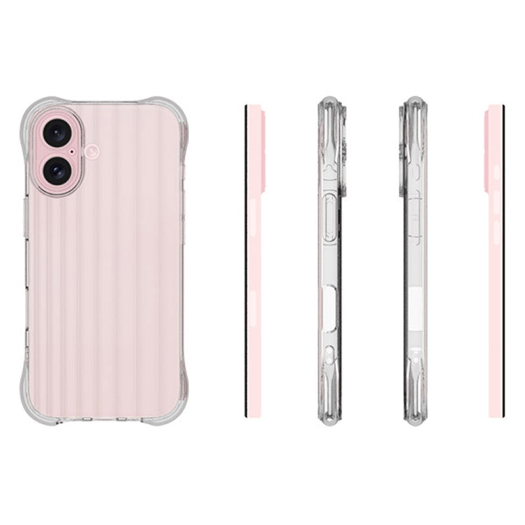 For iPhone 16 Plus Water Ripple Fine Hole TPU Phone Case(Pink) - iPhone 16 Plus Cases by buy2fix | Online Shopping UK | buy2fix