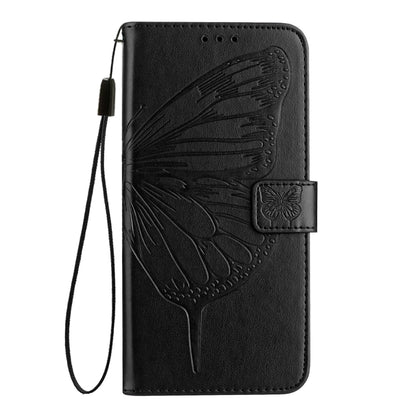 For Blackview Color 8 Embossed Butterfly Leather Phone Case(Black) - More Brand by buy2fix | Online Shopping UK | buy2fix