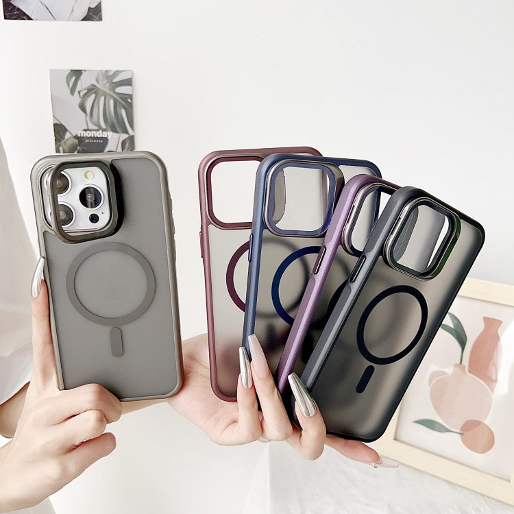 For iPhone 14 Pro J3 Magsafe Frame Bracket Shockproof Phone Case(Black) - iPhone 14 Pro Cases by buy2fix | Online Shopping UK | buy2fix