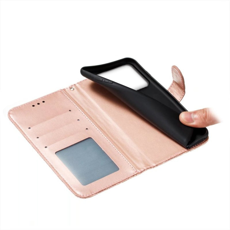 For Xiaomi Redmi K70 Lace Flower Embossing Flip Leather Phone Case(Rose Gold) - K70 Cases by buy2fix | Online Shopping UK | buy2fix