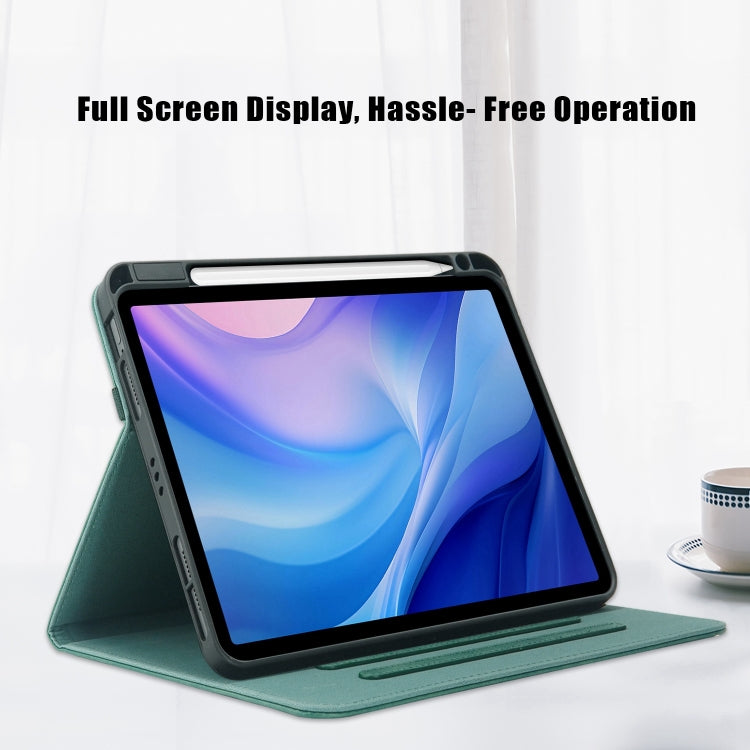 For iPad Air 11 2024 / Pro 11 2022 Front Stand Smart TPU Leather Tablet Case(Green) - iPad Air 11 2024 Cases by buy2fix | Online Shopping UK | buy2fix