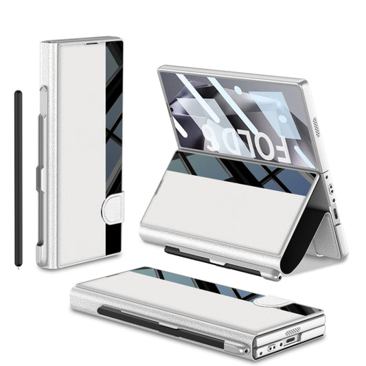 For Samsung Galaxy Z Fold6 GKK Integrated Full Coverage Flip Phone Case with Pen Slot, Not Included Pen(Silver) - Galaxy Z Fold6 5G Cases by GKK | Online Shopping UK | buy2fix