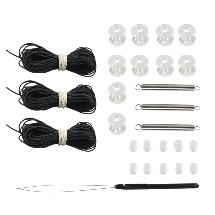 27pcs / Set RV / Yacht Pleated Shade Accessories Pull Cord Double Wheel Plug Spring(Black) - Hand Tool Sets by buy2fix | Online Shopping UK | buy2fix